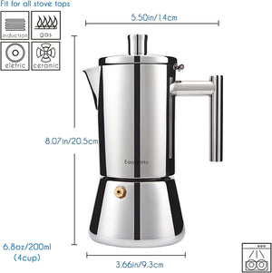 Mobetta Stainless Stovetop Espresso Maker