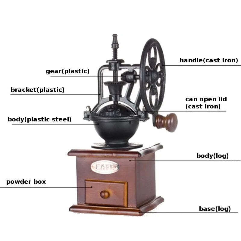 Mobetta Wooden Manual Coffee Grinder